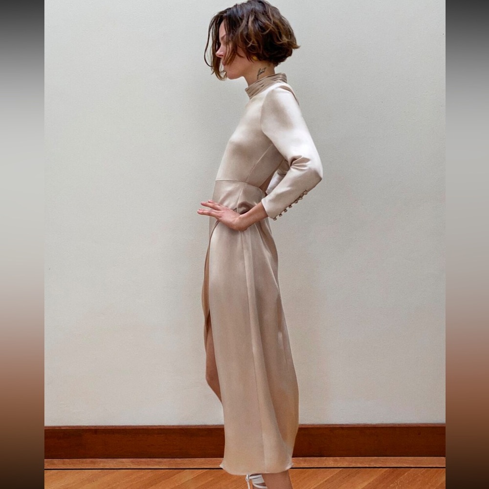 Zara limited edition satin effect dress